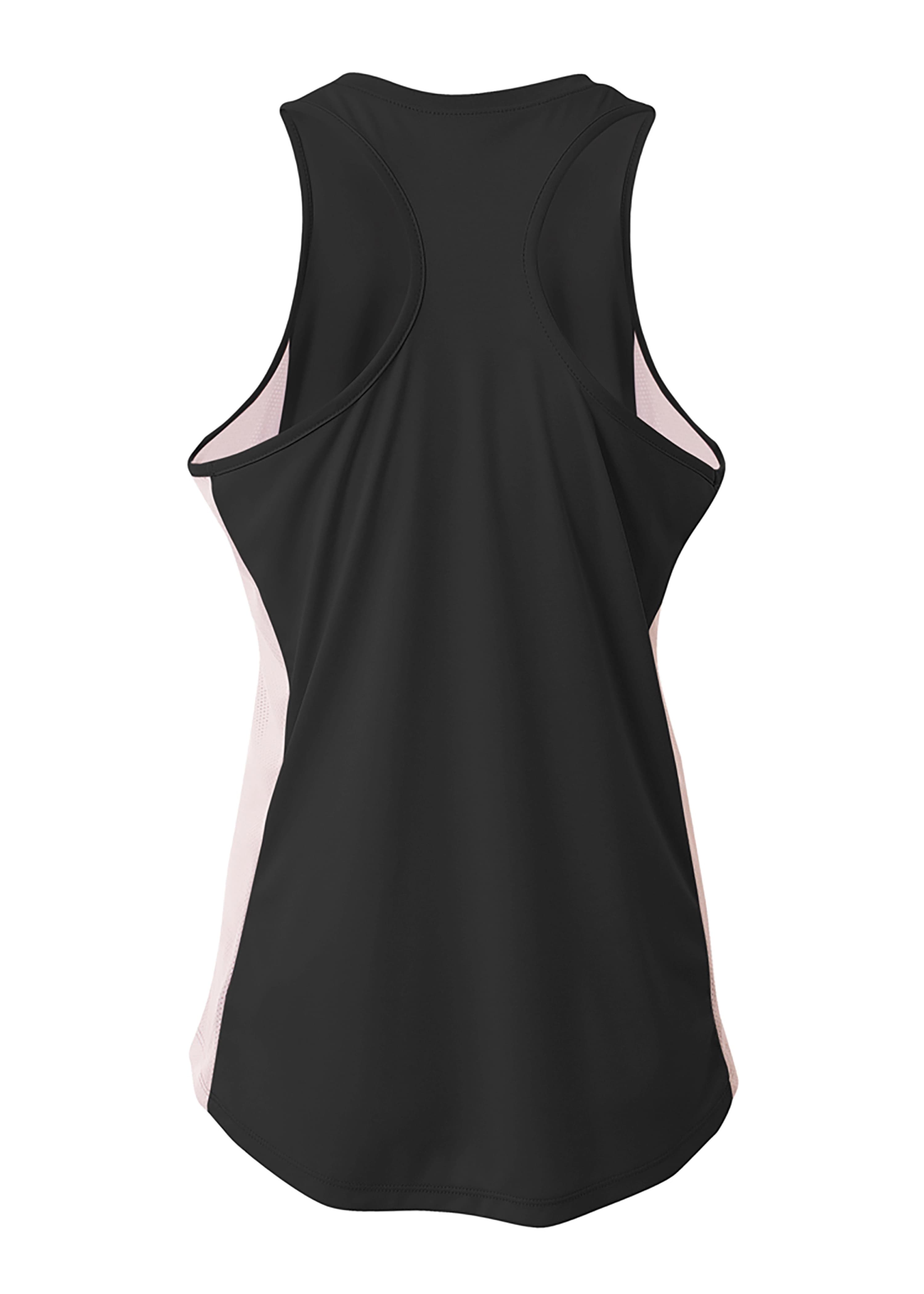 A4 Pacer Singlet with Racerback - BLACK/WHITE - back
