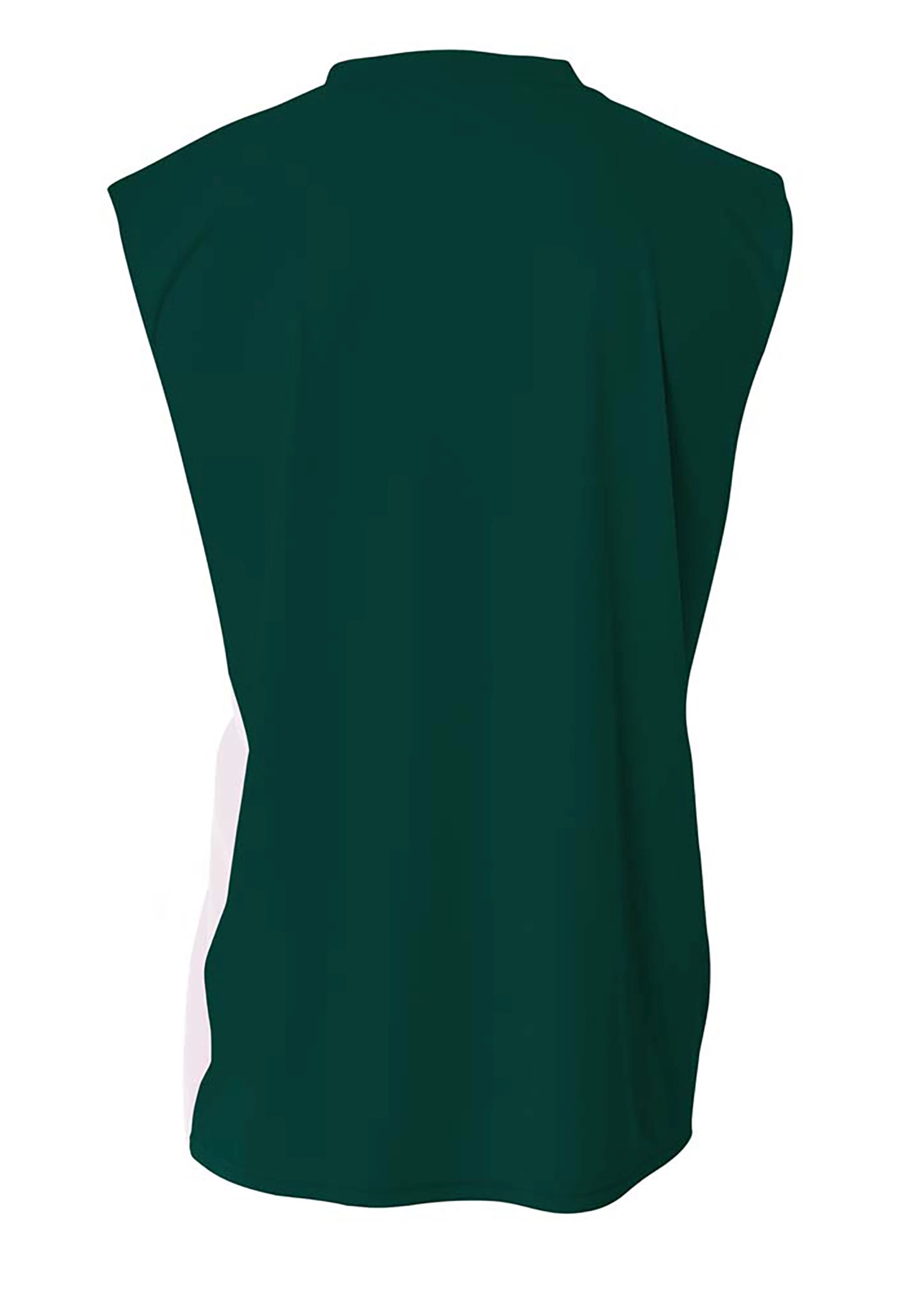 A4 Reversible Moisture Management Muscle - FOREST/WHITE - back