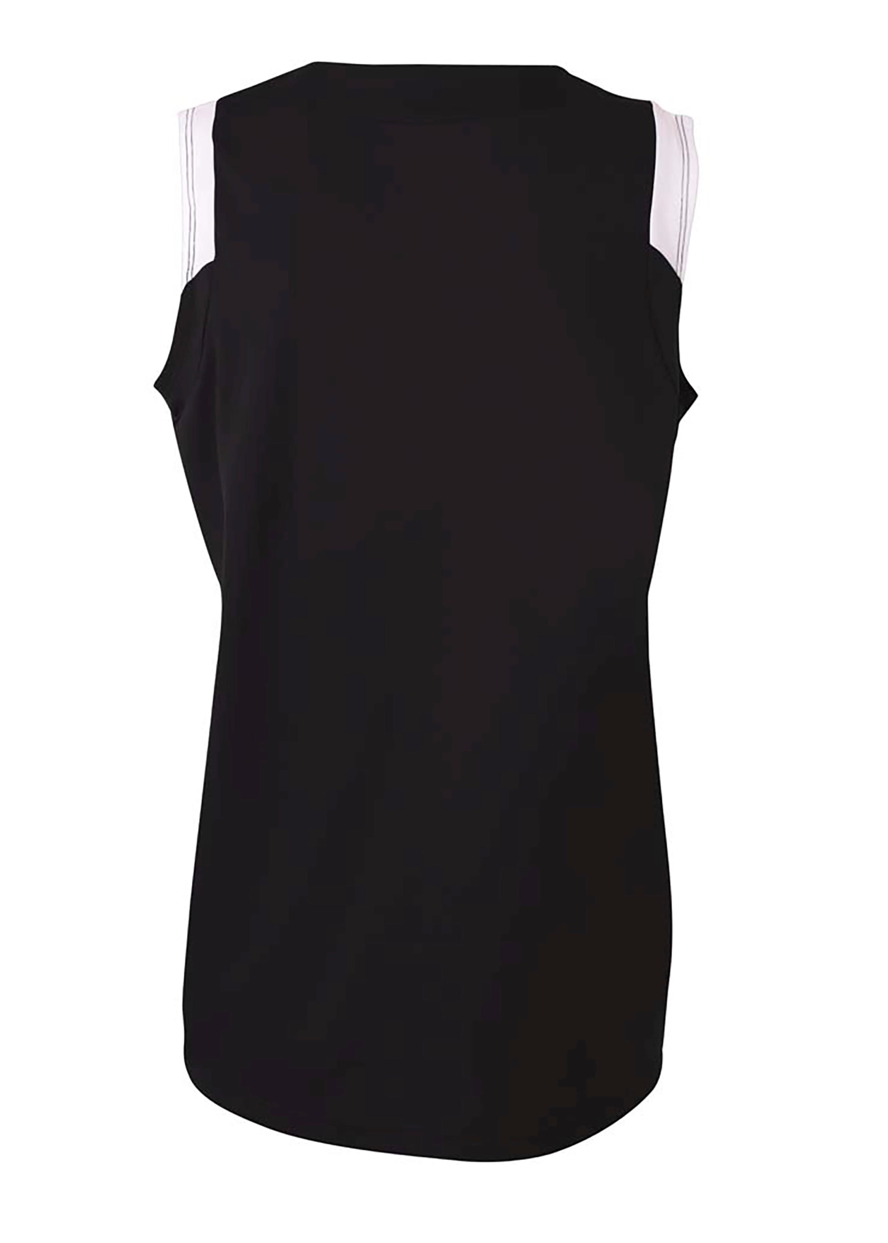 A4 Moisture Management V-Neck Muscle - BLACK/WHITE - back