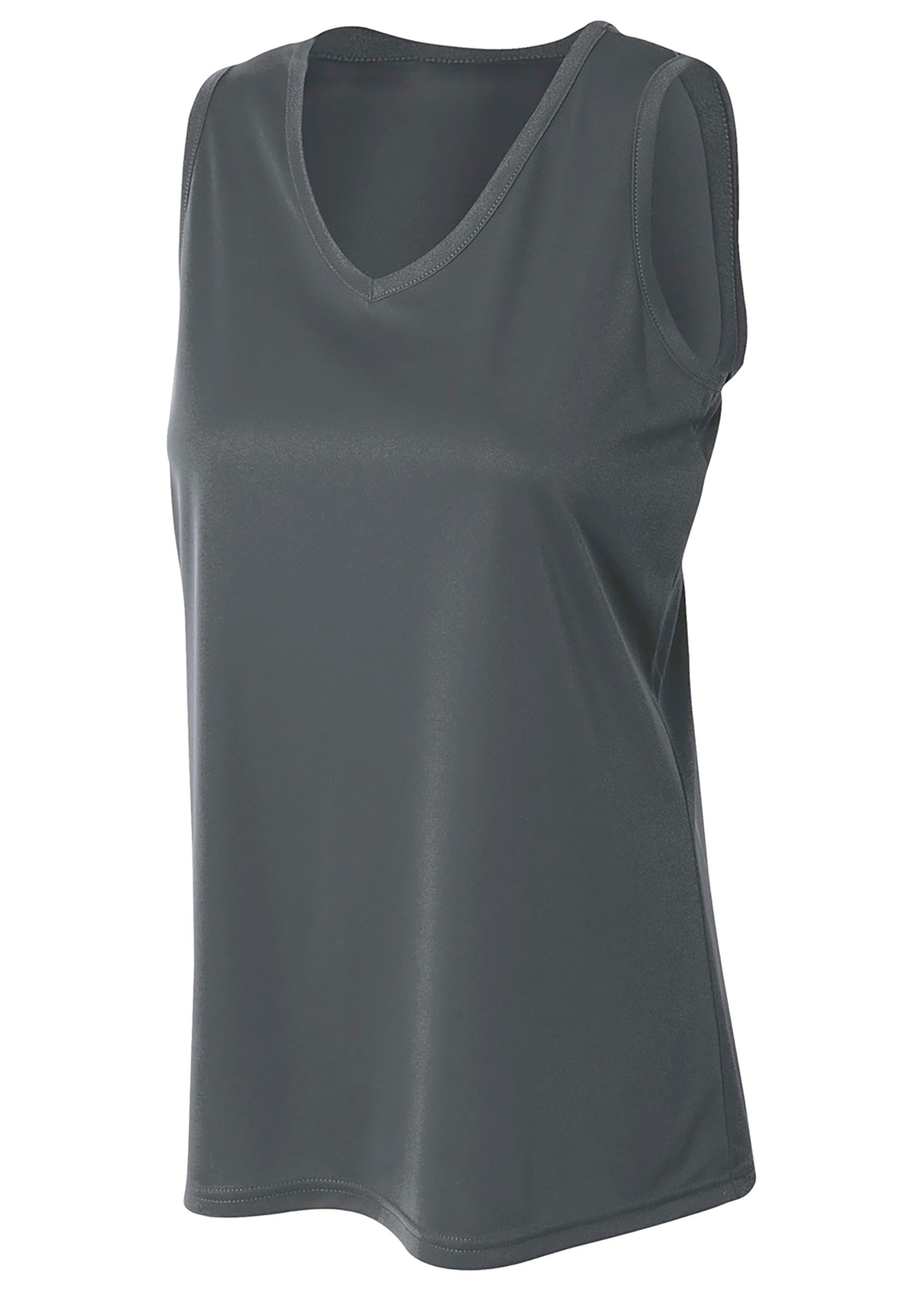 A4 Athletic Tank - GRAPHITE - front