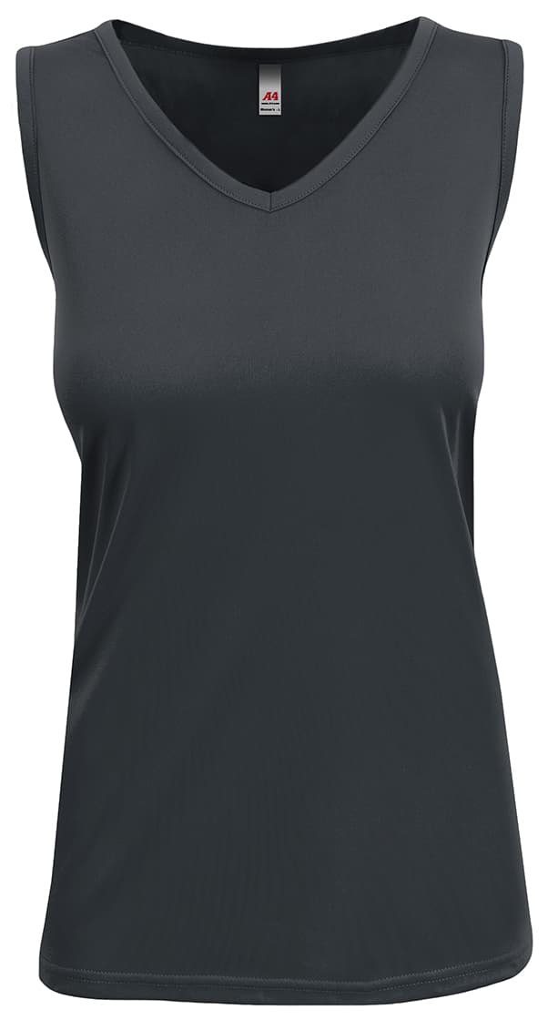 A4 Sprint Athletic Tank - GRAPHITE - front