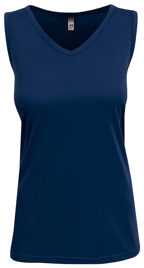 A4 Sprint Athletic Tank - NAVY - front