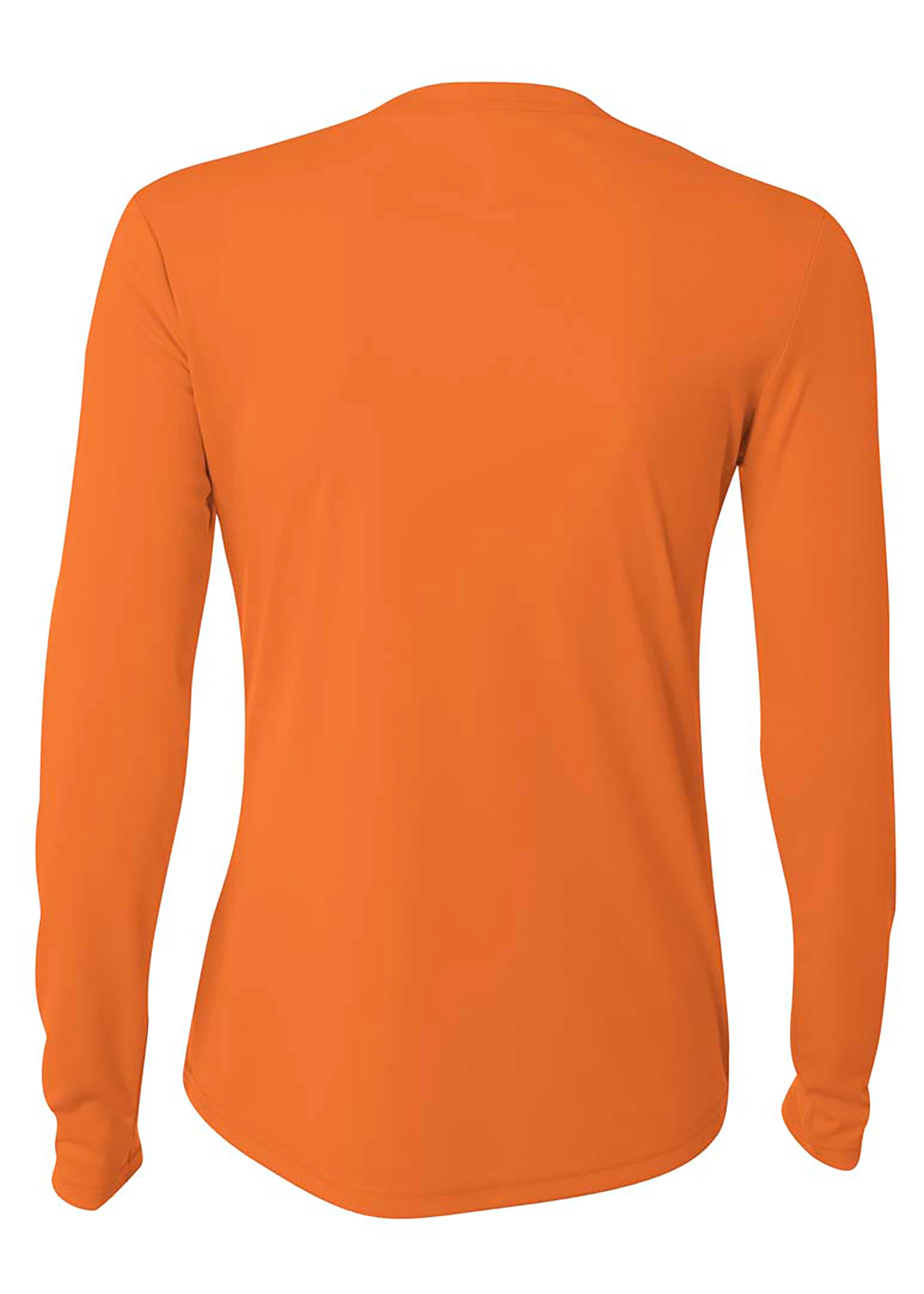 A4 Long Sleeve Cooling Performance Crew - ATHLETIC ORANGE - back