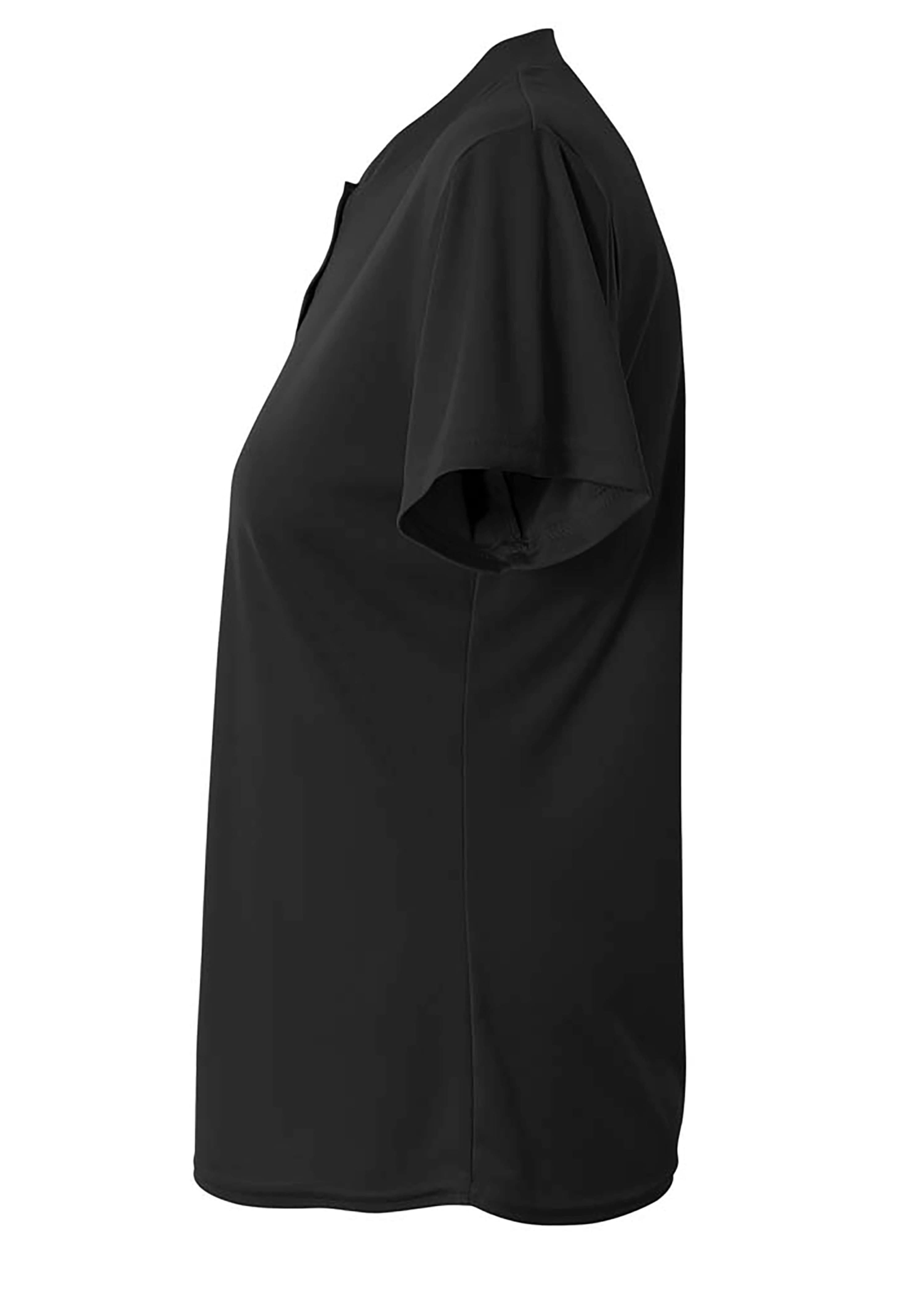 A4 Tek 2-Button Henley - BLACK - side