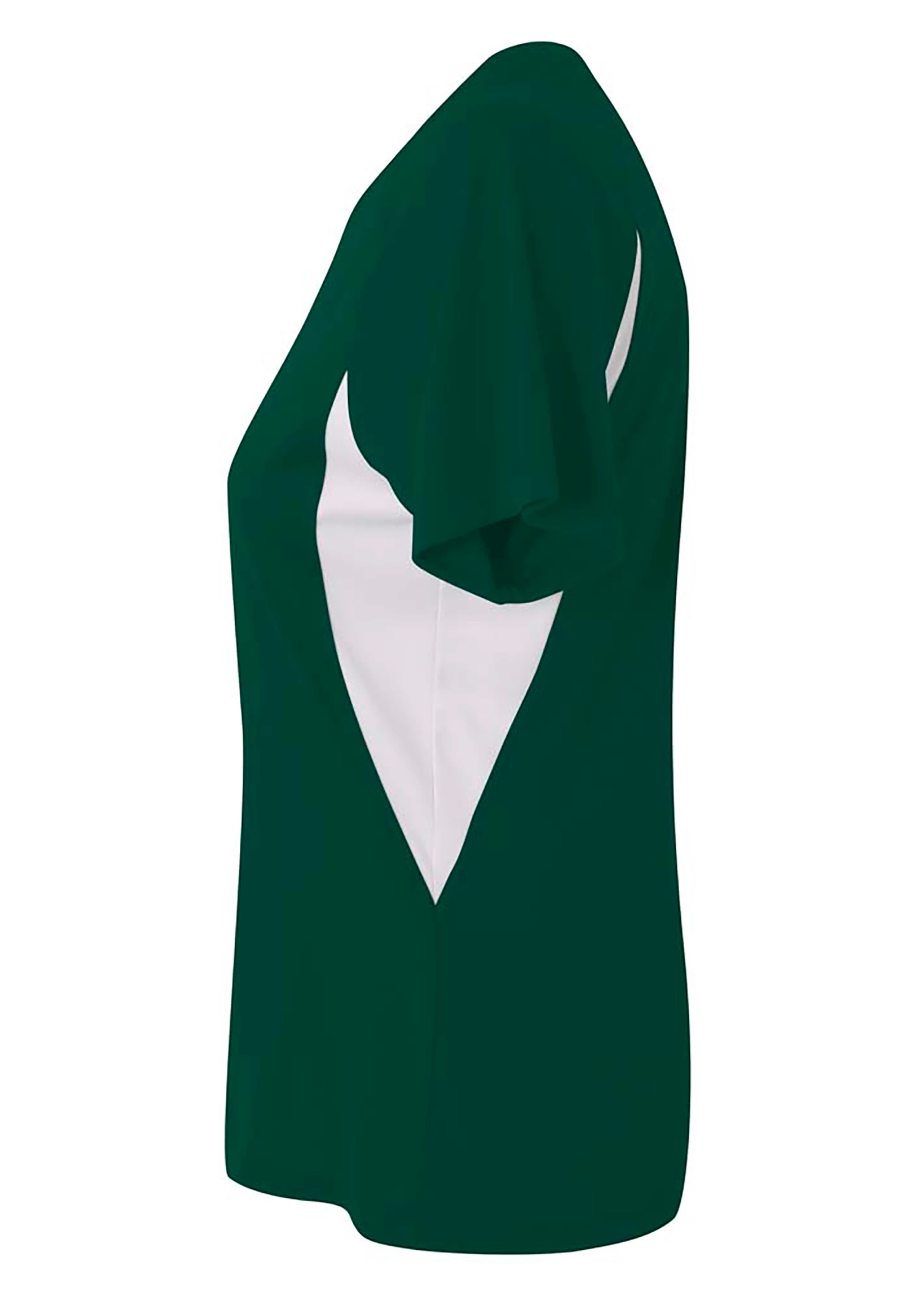 A4 Color Block Performance V-Neck - FOREST/WHITE - side