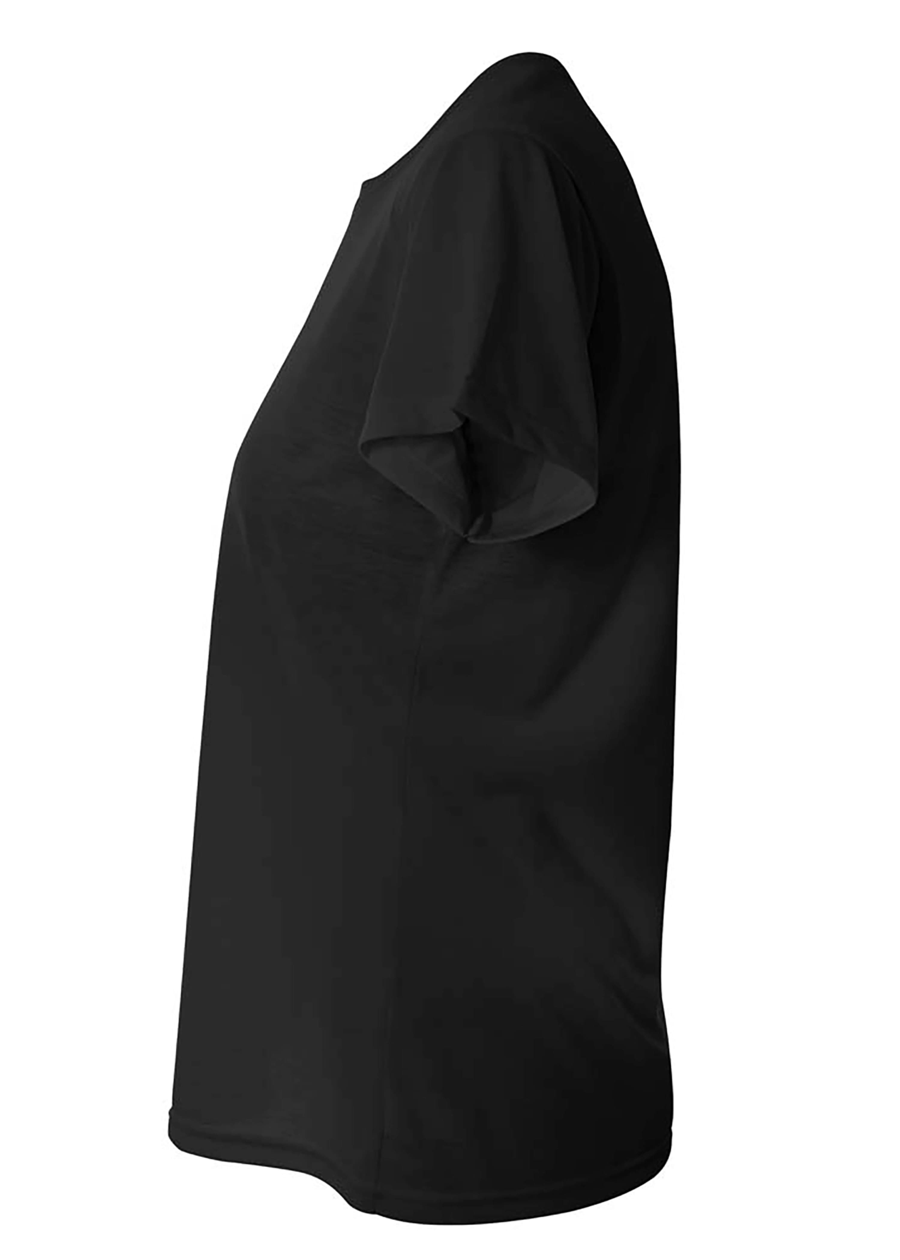 A4 Spun Poly Tee - BLACK - side