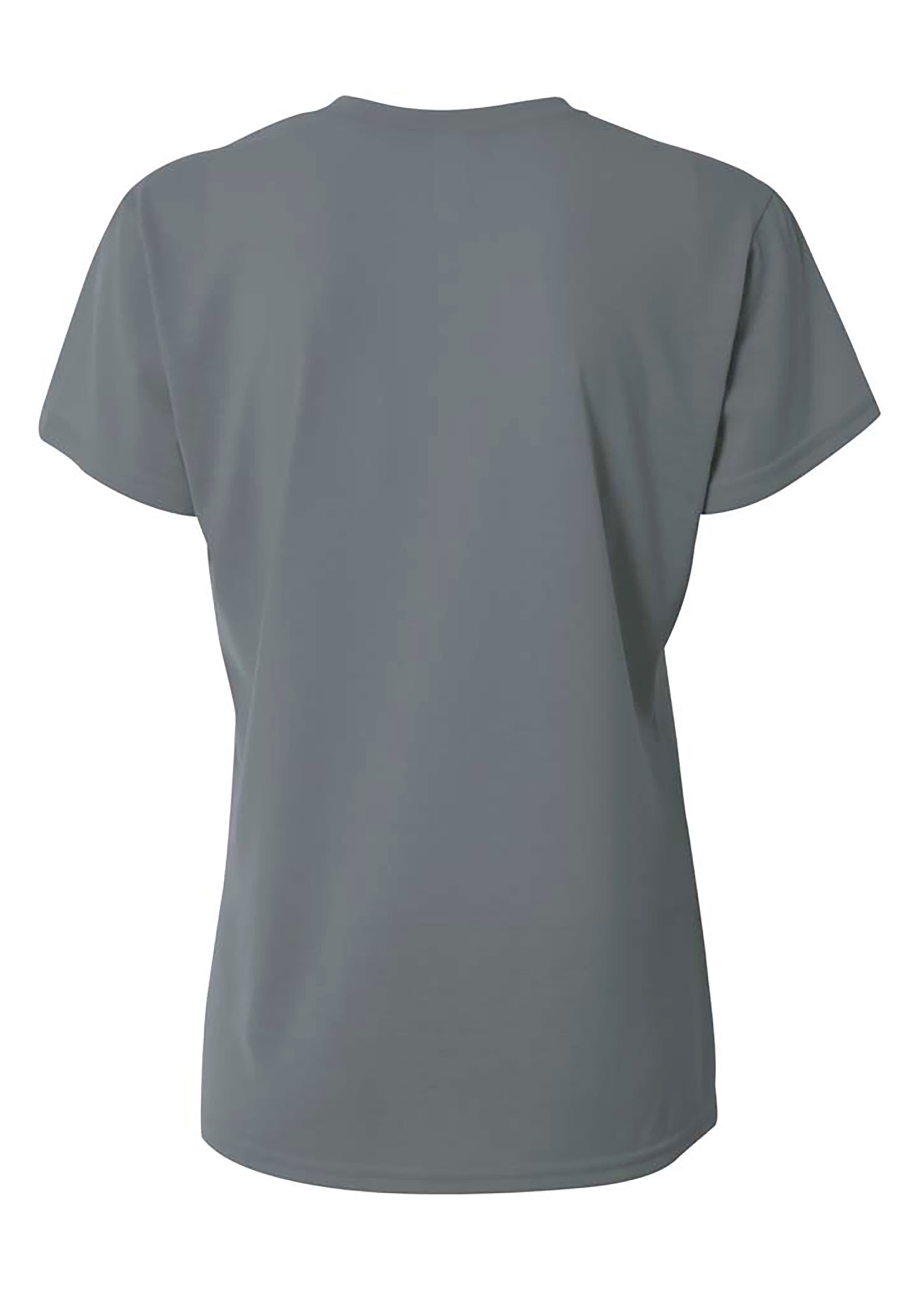 A4 Spun Poly Tee - GRAPHITE - back