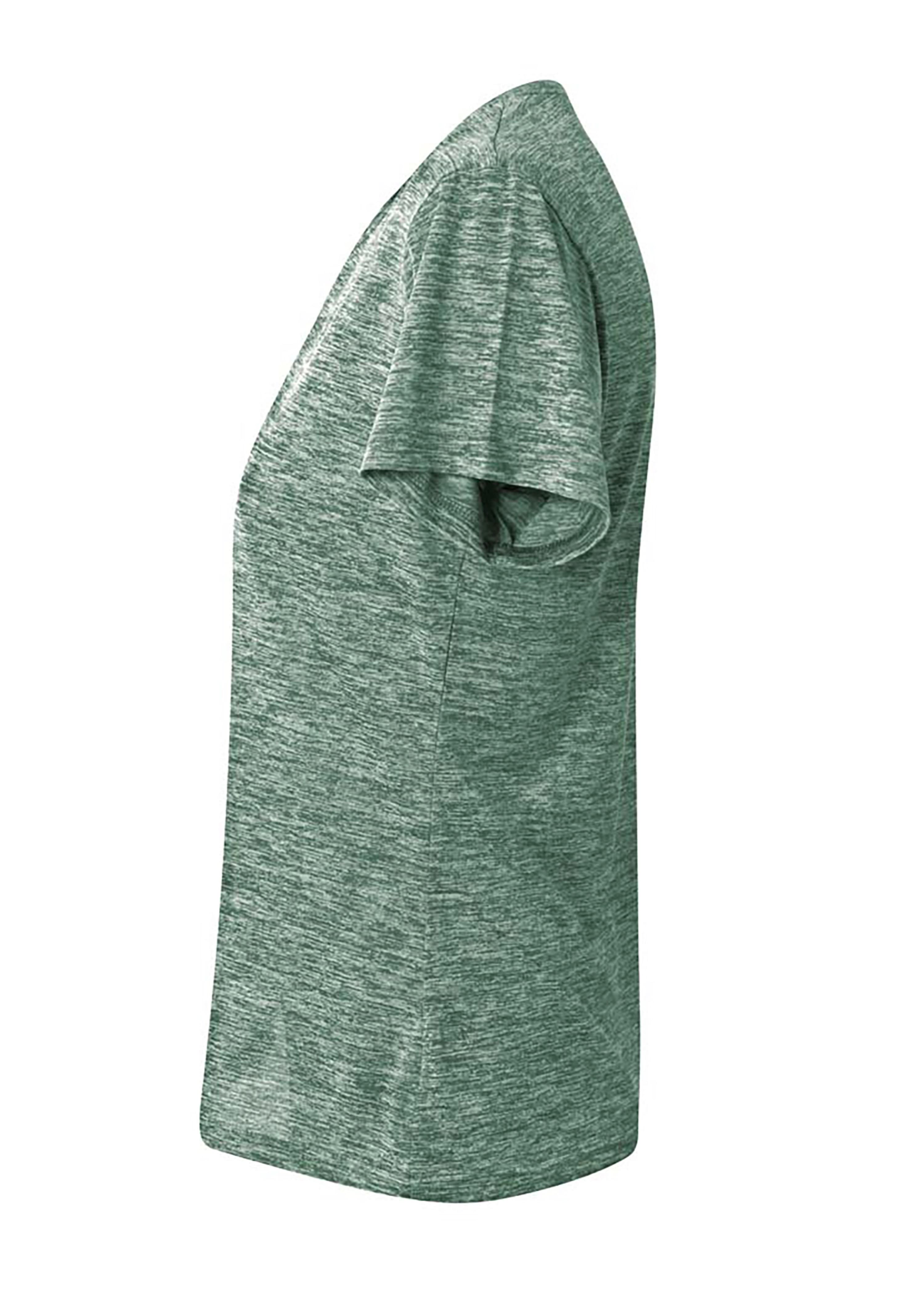A4 Space Dye Tech Tee - FOREST - side