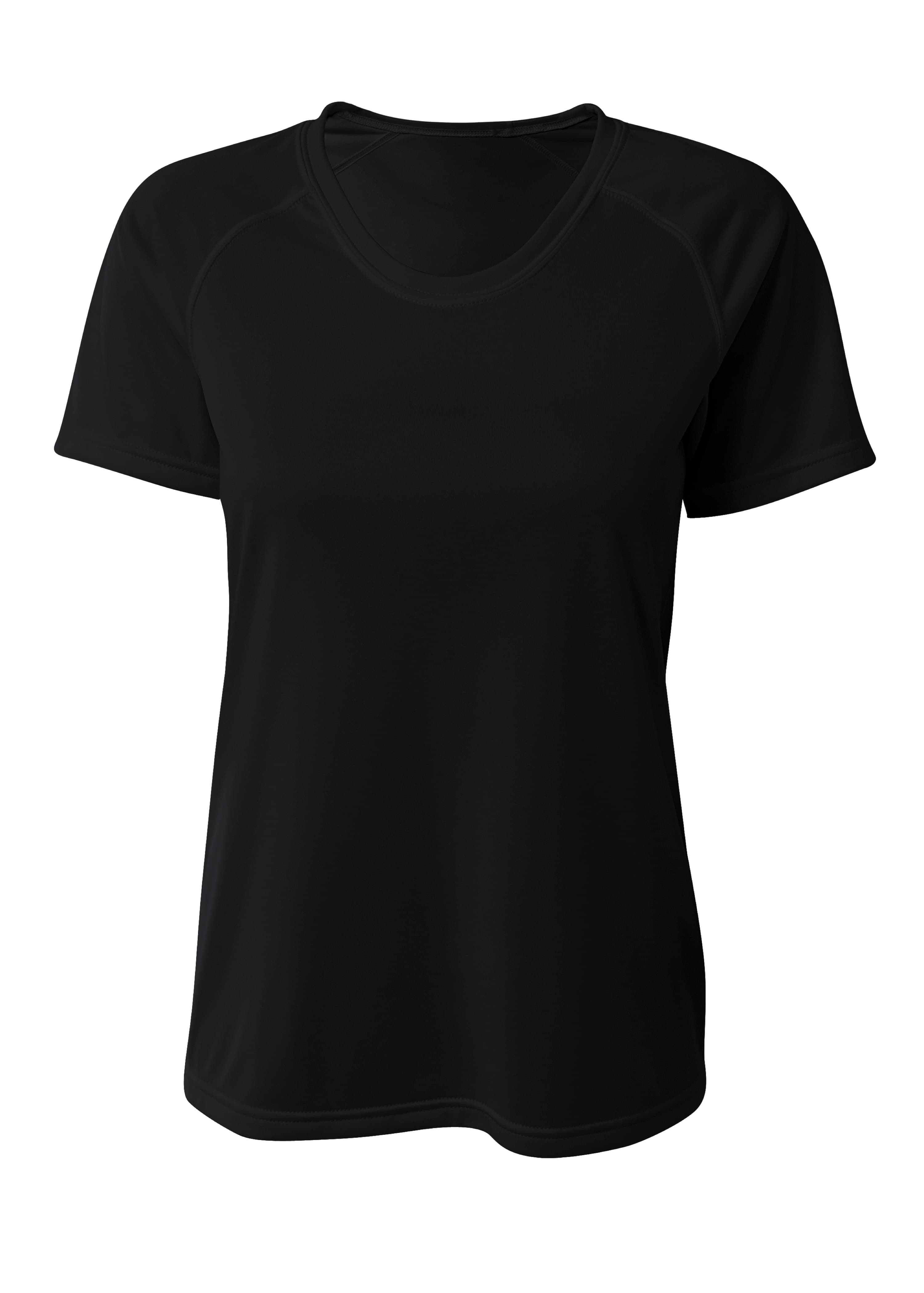 A4 SureColor Short Sleeve Cationic Tee - BLACK - front