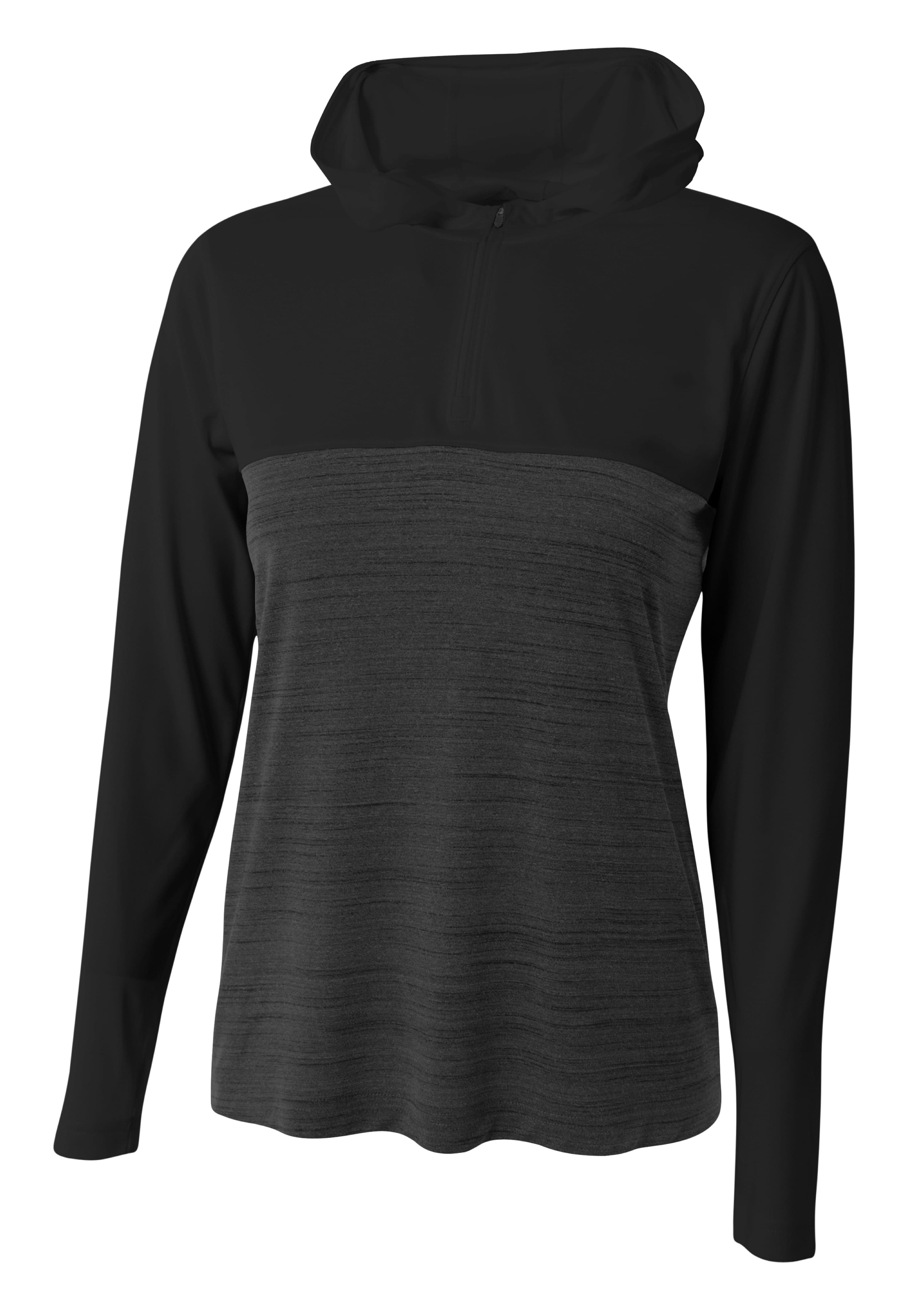A4 Women's Slate Quarter Zip Hoodie
