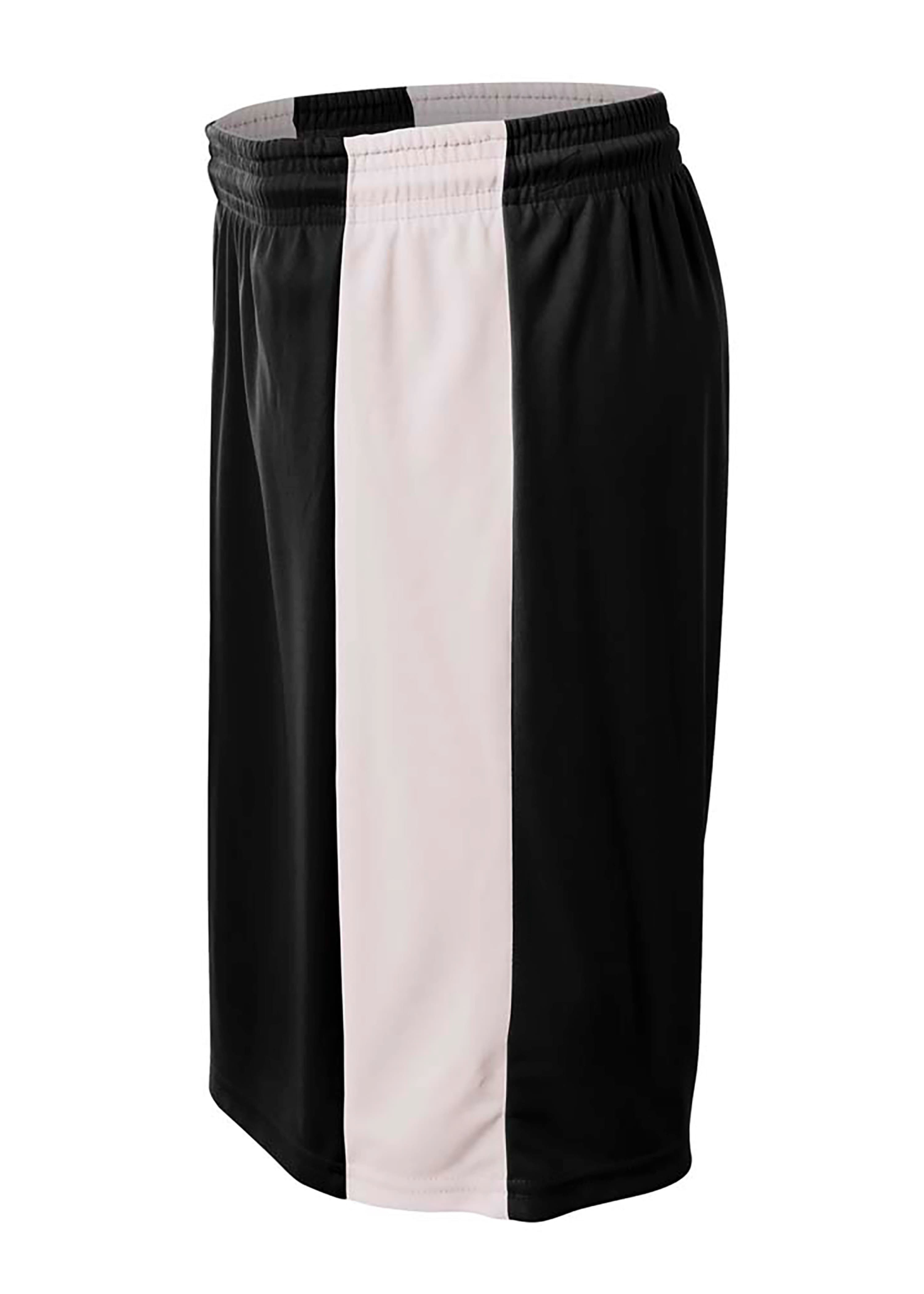 A4 8" Reversible Moisture Management Short - BLACK/WHITE - side