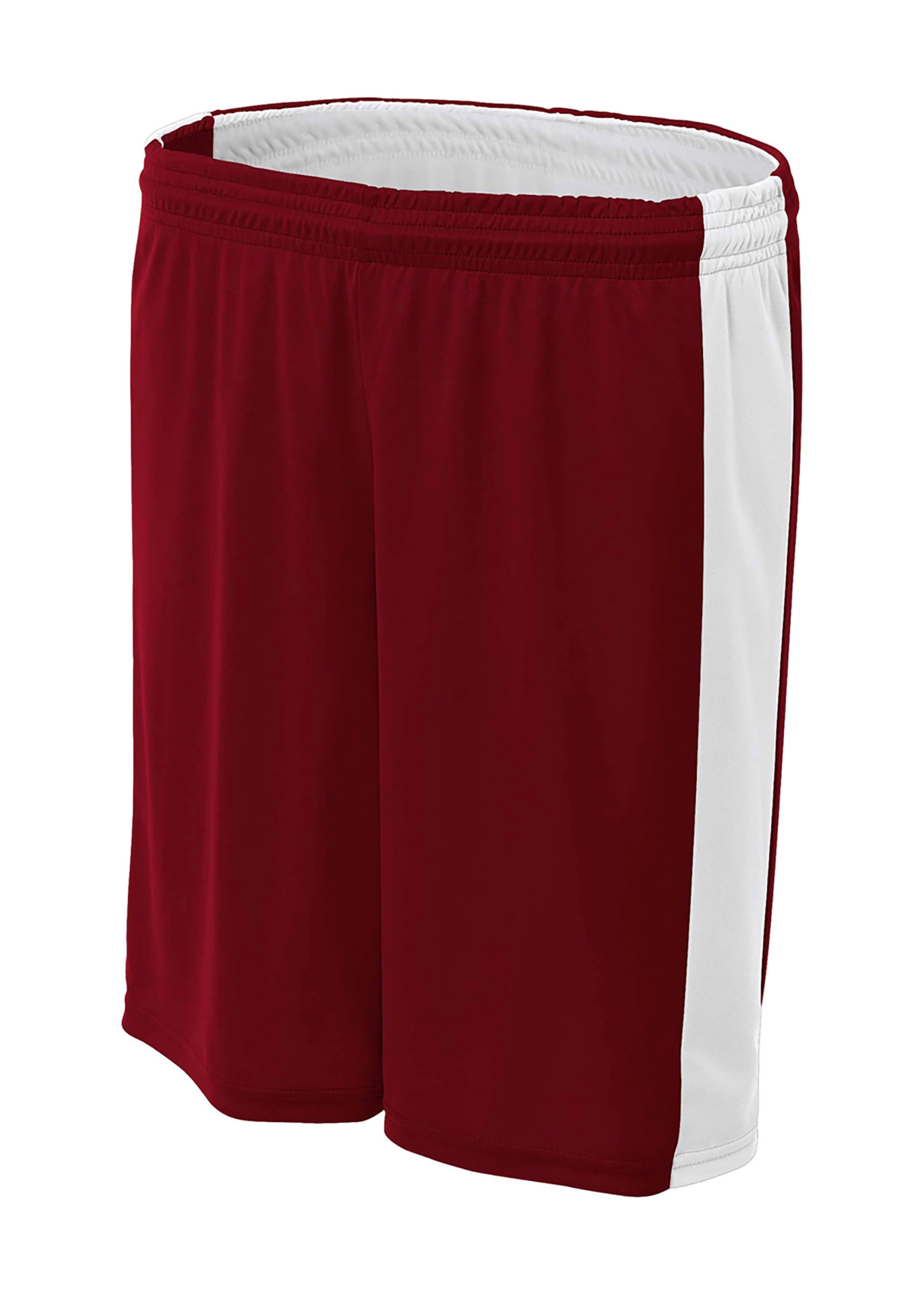 A4 8" Reversible Moisture Management Short - CARDINAL/WHITE - front