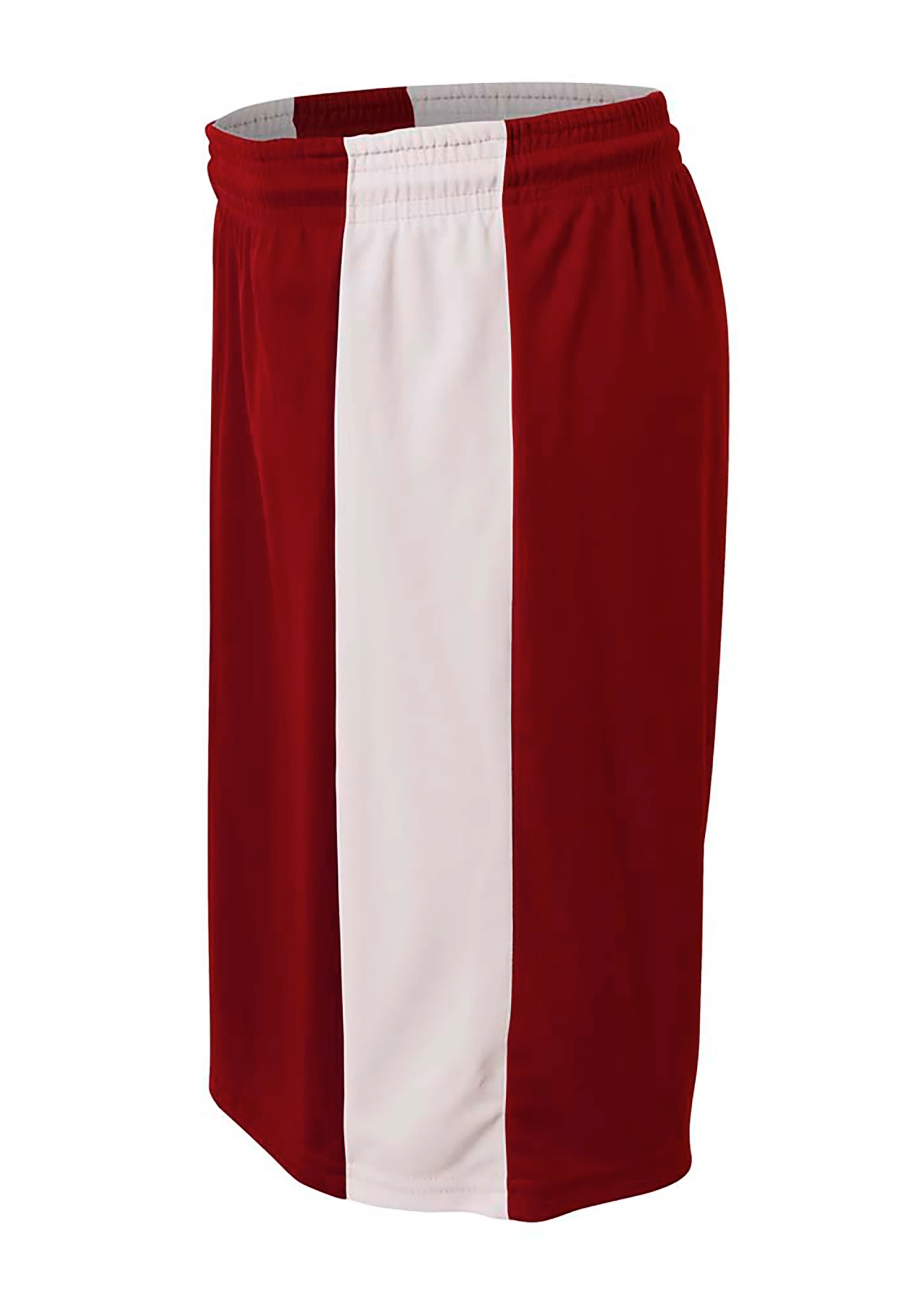 A4 8" Reversible Moisture Management Short - CARDINAL/WHITE - side