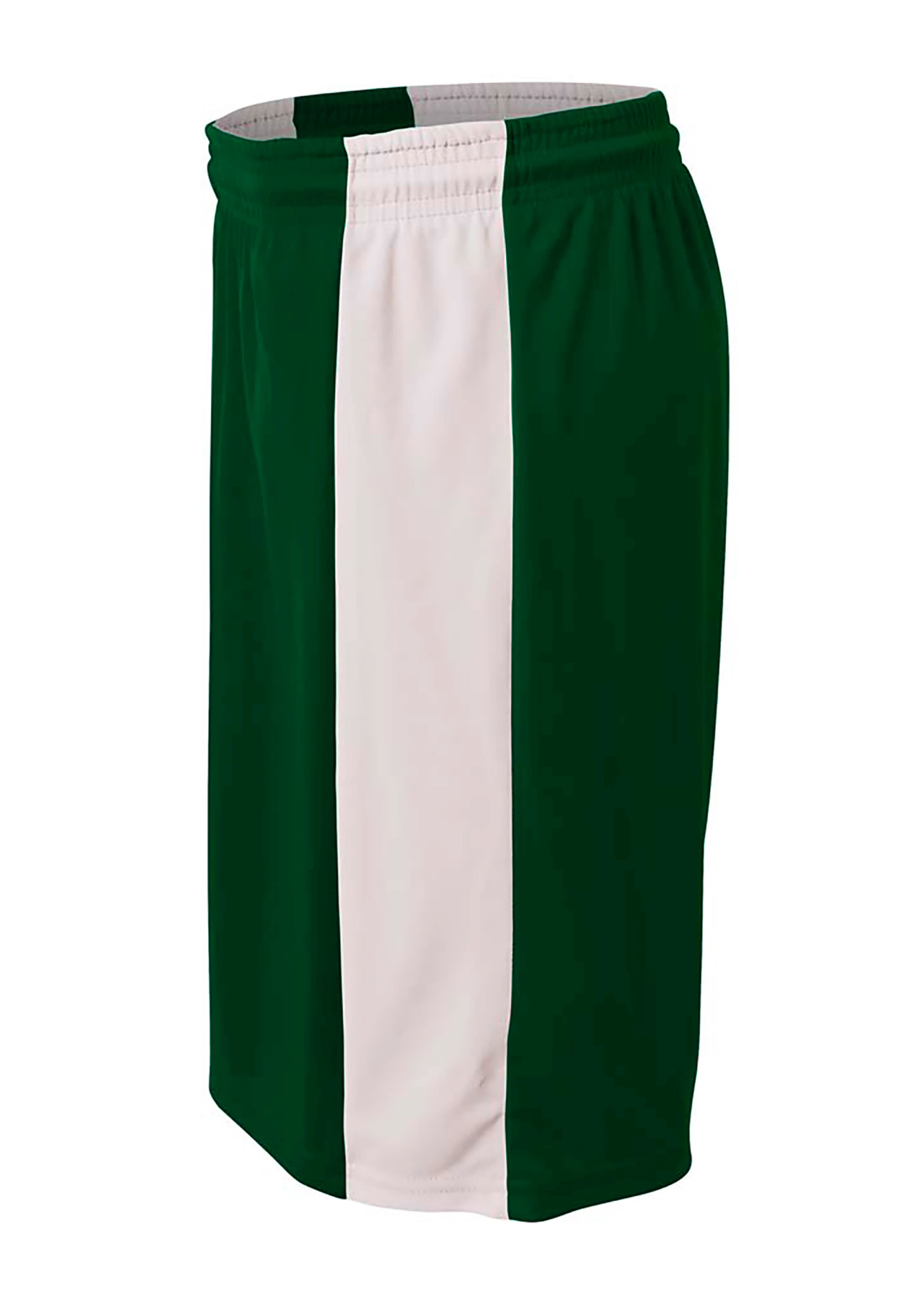 A4 8" Reversible Moisture Management Short - FOREST/WHITE - side